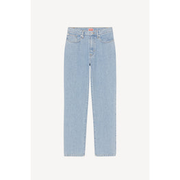 Women Bleach Straight Fit Jeans - Bleached Blue Denim