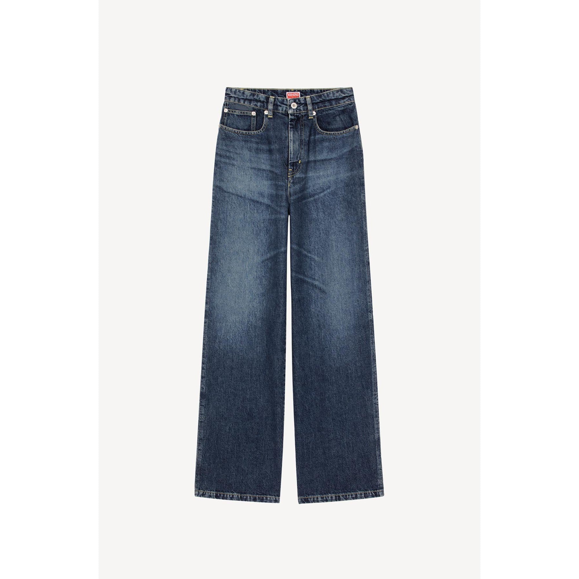 Women Dark Stone Ayme Wide Leg Jeans - Dark Stone Blue Denim