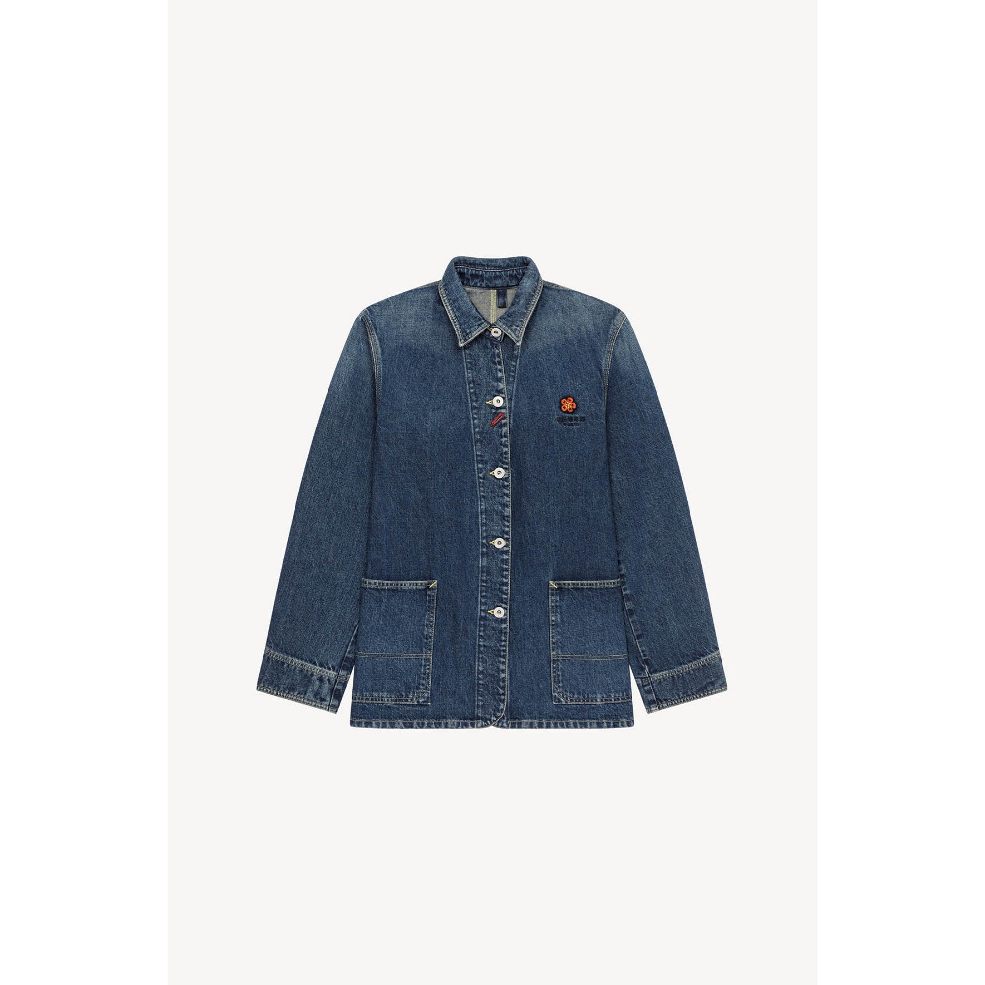 Women Dark Stone Workwear Jacket - Dark Stone Blue Denim