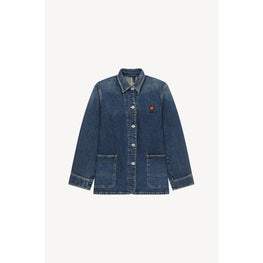 Women Dark Stone Workwear Jacket - Dark Stone Blue Denim