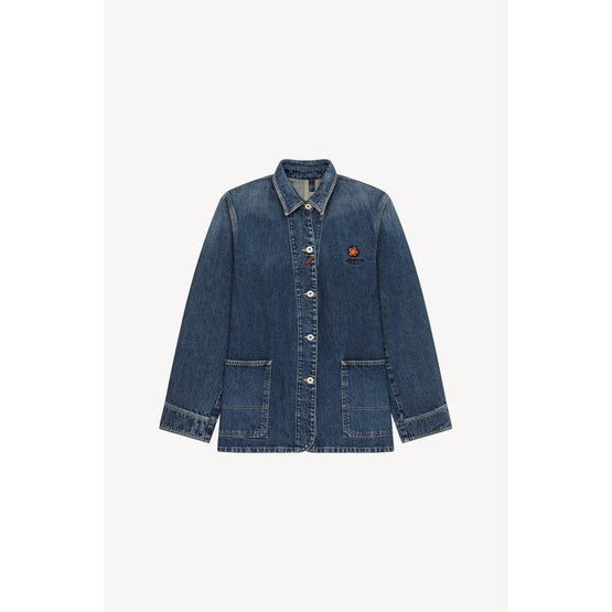 Women Dark Stone Workwear Jacket - Dark Stone Blue Denim