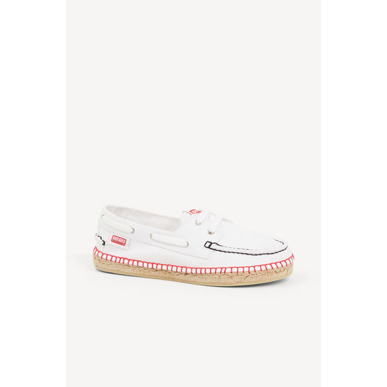 Women Kenzo Marine Boat Shoes - White