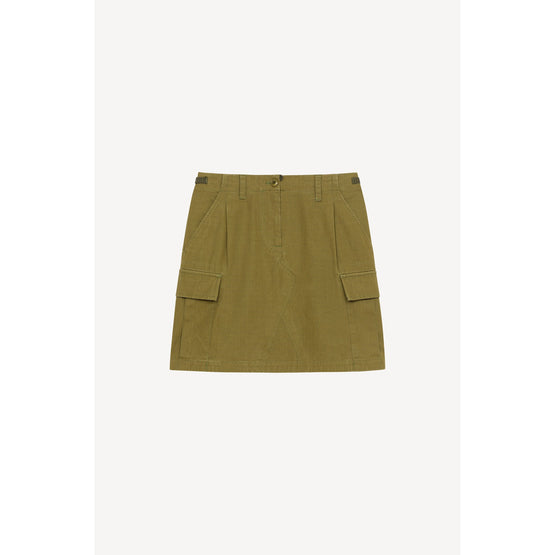 Women Cargo Short Skirt - Khaki