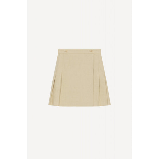 Women Short Flared Skirt - Beige