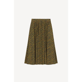 Women Printed Midi Skirt - Khaki