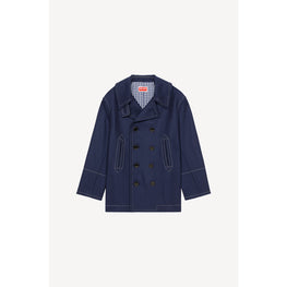 Women Unlined Peacoat - Midnight Blue