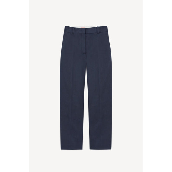 Women Tailored Cropped Pant - Midnight Blue