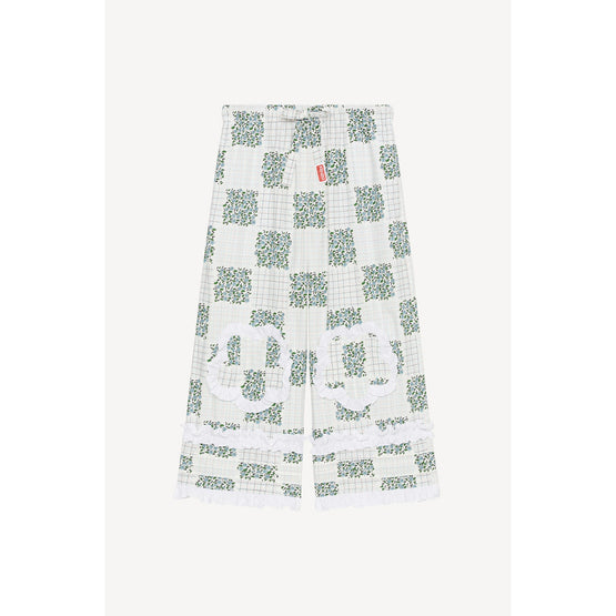 Women Elasticated Pant - Turquoise