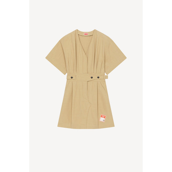 Women Short Dress - Beige