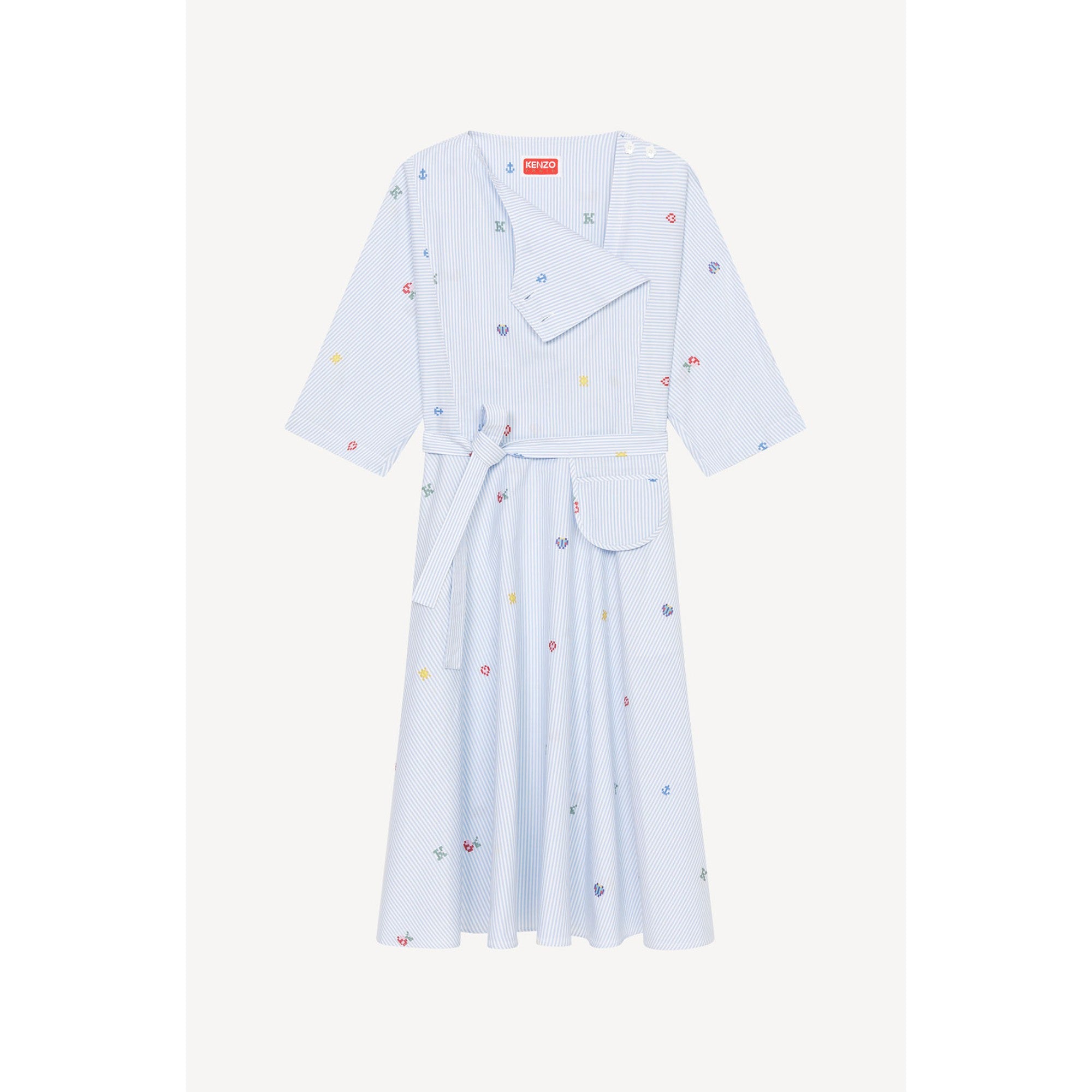 Women Printed Midi Dress - Light Blue