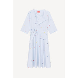 Women Printed Midi Dress - Light Blue