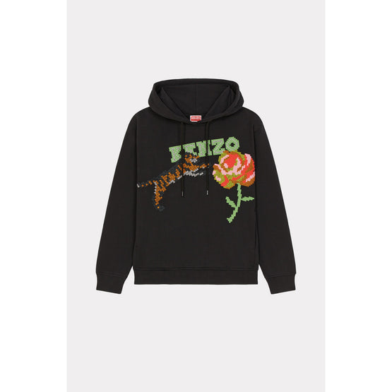 Women Regular Hoodie Kenzo Pixel - Black
