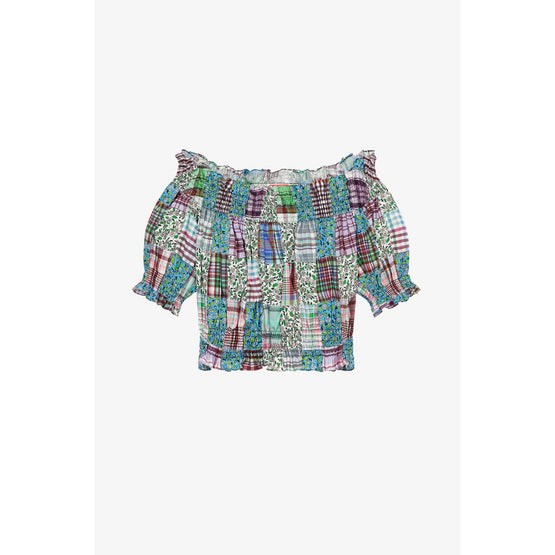 Women Offshoulder Cropped Top - Multicolor