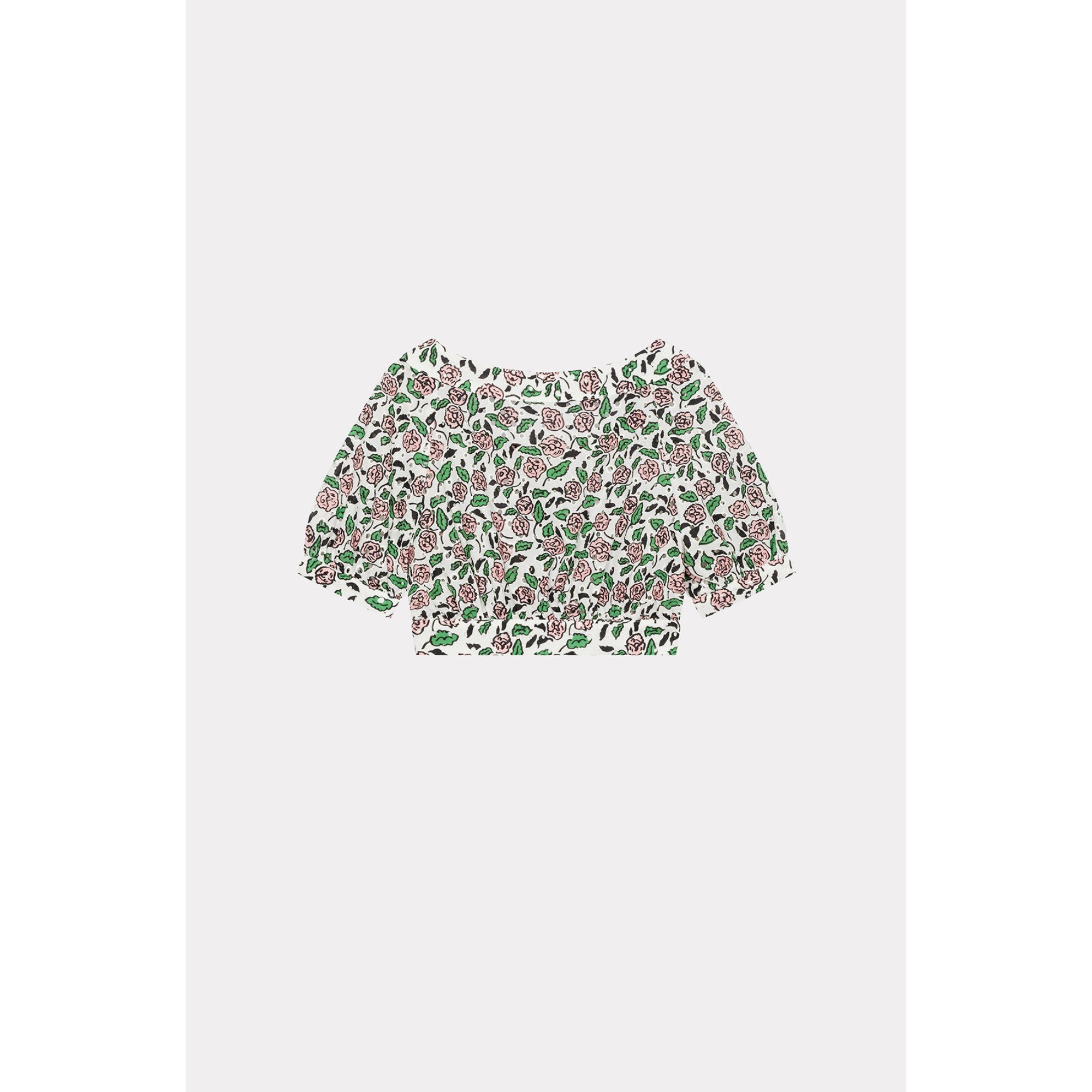 Women Cropped Blouse - Off White