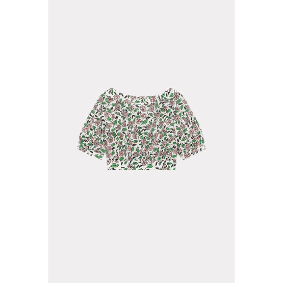 Women Cropped Blouse - Off White