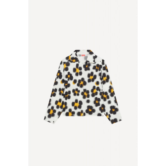 Women Printed Blouse Long Sleeves - Off White