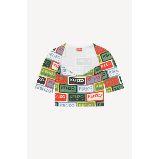 Women Allover Kenzo Paris Label Top - Multicolor