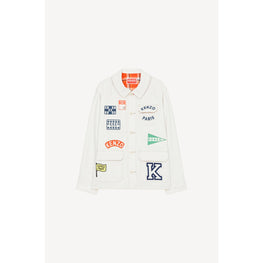Women Workwear Jacket With Badges - Off White