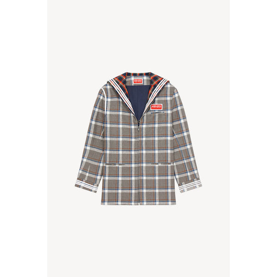 Women Tailored Sailor Jacket - Middle Grey