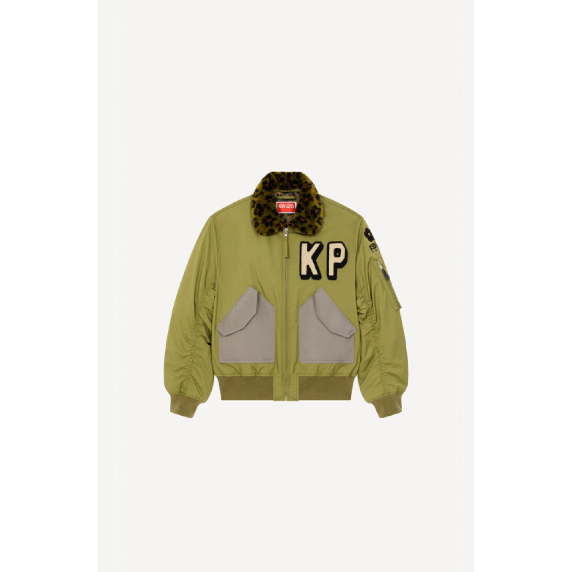 Men Flight Fur Bomber - Khaki