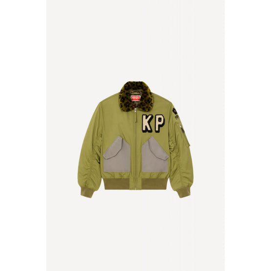 Men Flight Fur Bomber - Khaki