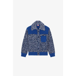 Men Fisherman Mouline Cardigan - Midnight Blue