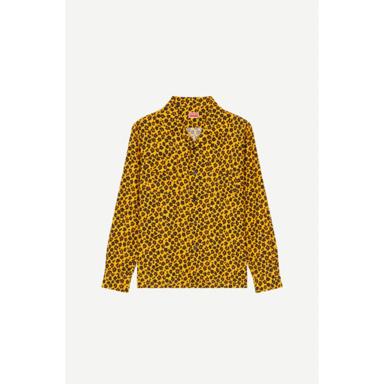Men Hana Leopard Hawaiian Shirt - Golden Yellow