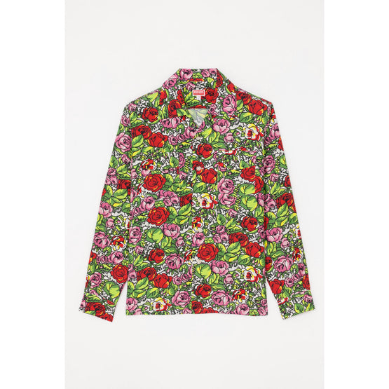 Men Hawaiian Flower Shirt - Off White