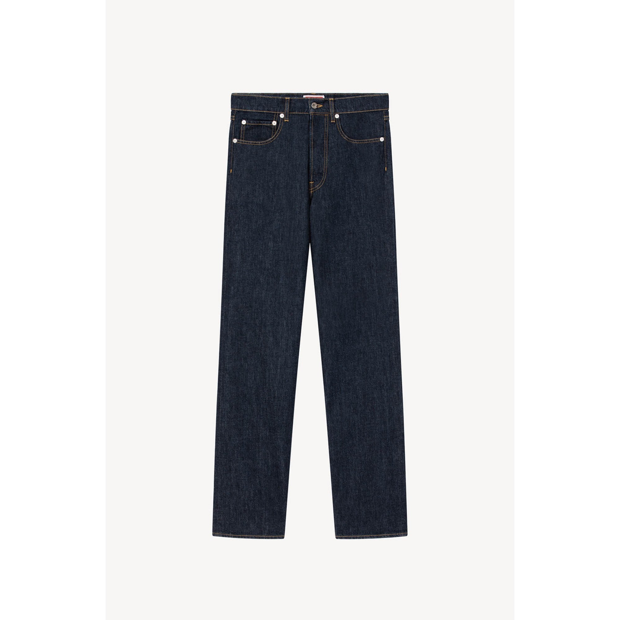 Men Asagao Straight Fit Jeans - Rinse Blue Denim