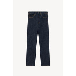 Men Asagao Straight Fit Jeans - Rinse Blue Denim