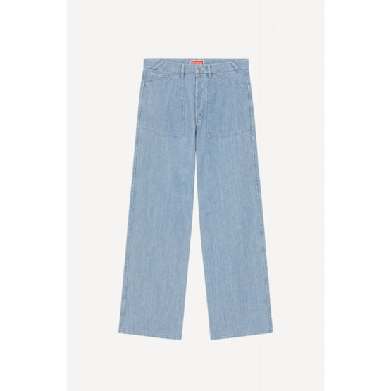 Men Stone Bleached Sailor Loose Je - Stone Bleached Blue Denim