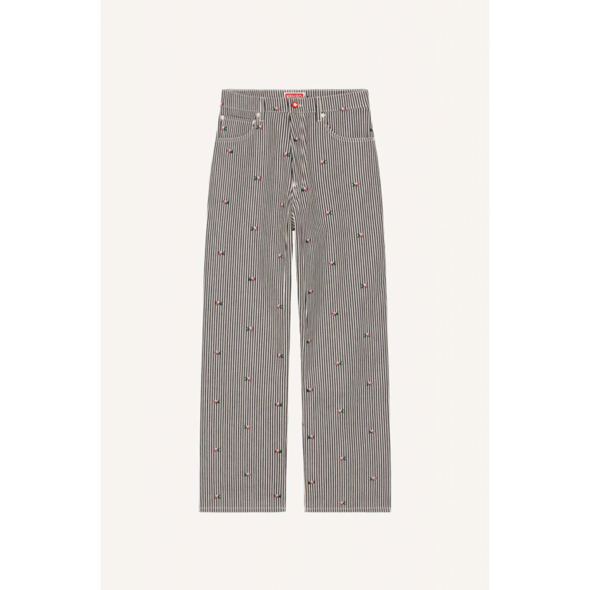 Men Rinse Striped Suisen Relaxed J - Rinse Blue Denim