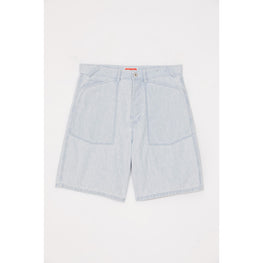 Men Sailor Loose Fit Denim Short - Bleached Blue Denim