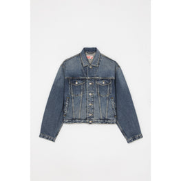 Men Medium Stone Denim Trucker J - Medium Stone Blue Denim