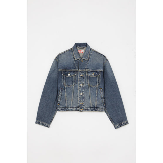 Men Medium Stone Denim Trucker J - Medium Stone Blue Denim