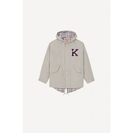 Men Kenzo College Fishtail Parka - Pearl Grey