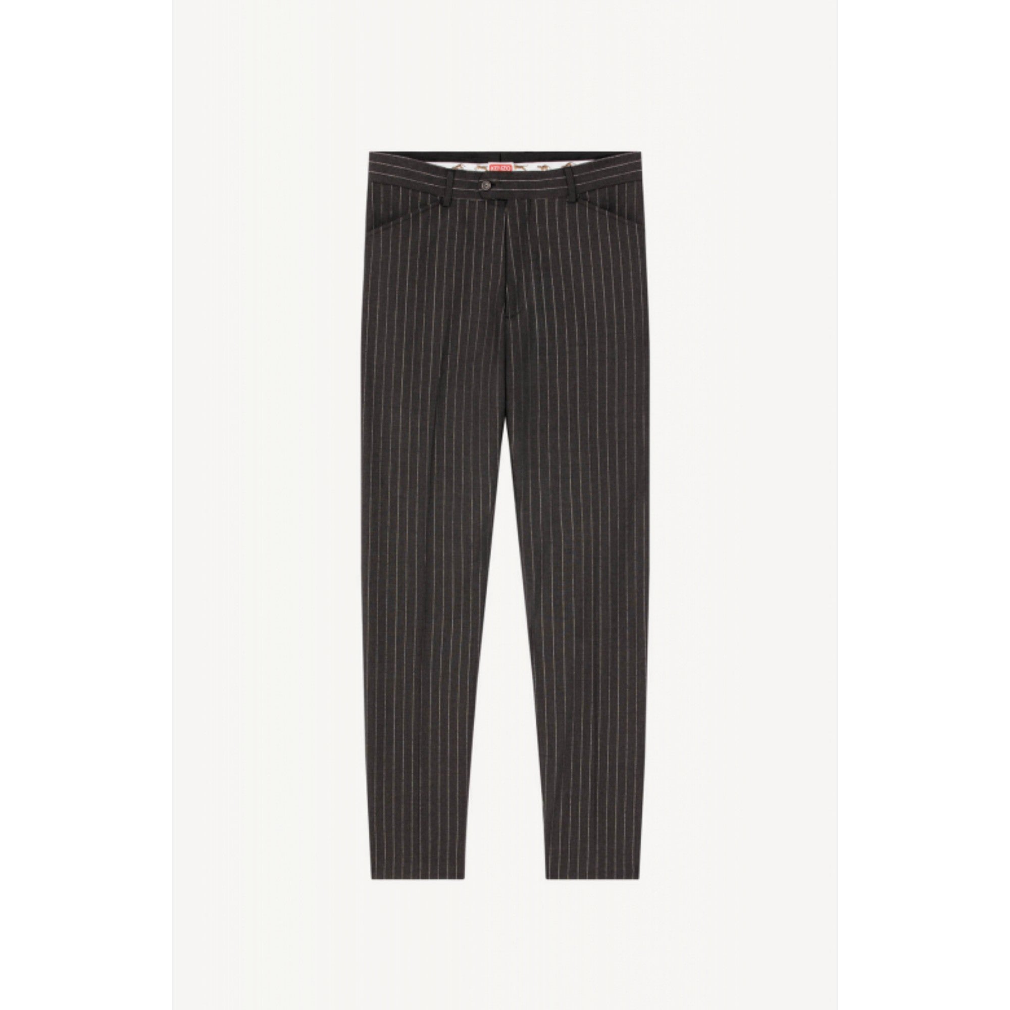 Men Striped Slim Tux Pant - Anthracite