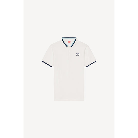 Men Nautical Slim Polo - Off White