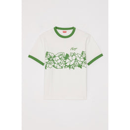 Men Hawaiian Flower Slim T-Shirt - Grass Green