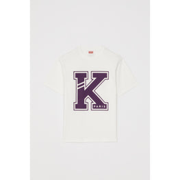 Men Kenzo College Classic T-Shirt - Off White