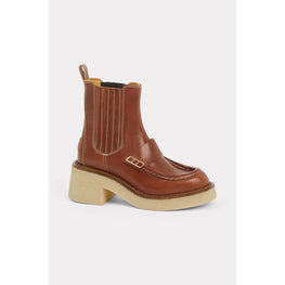 Women Kenzoyama Heeled Chelsea Boots - Dark Camel