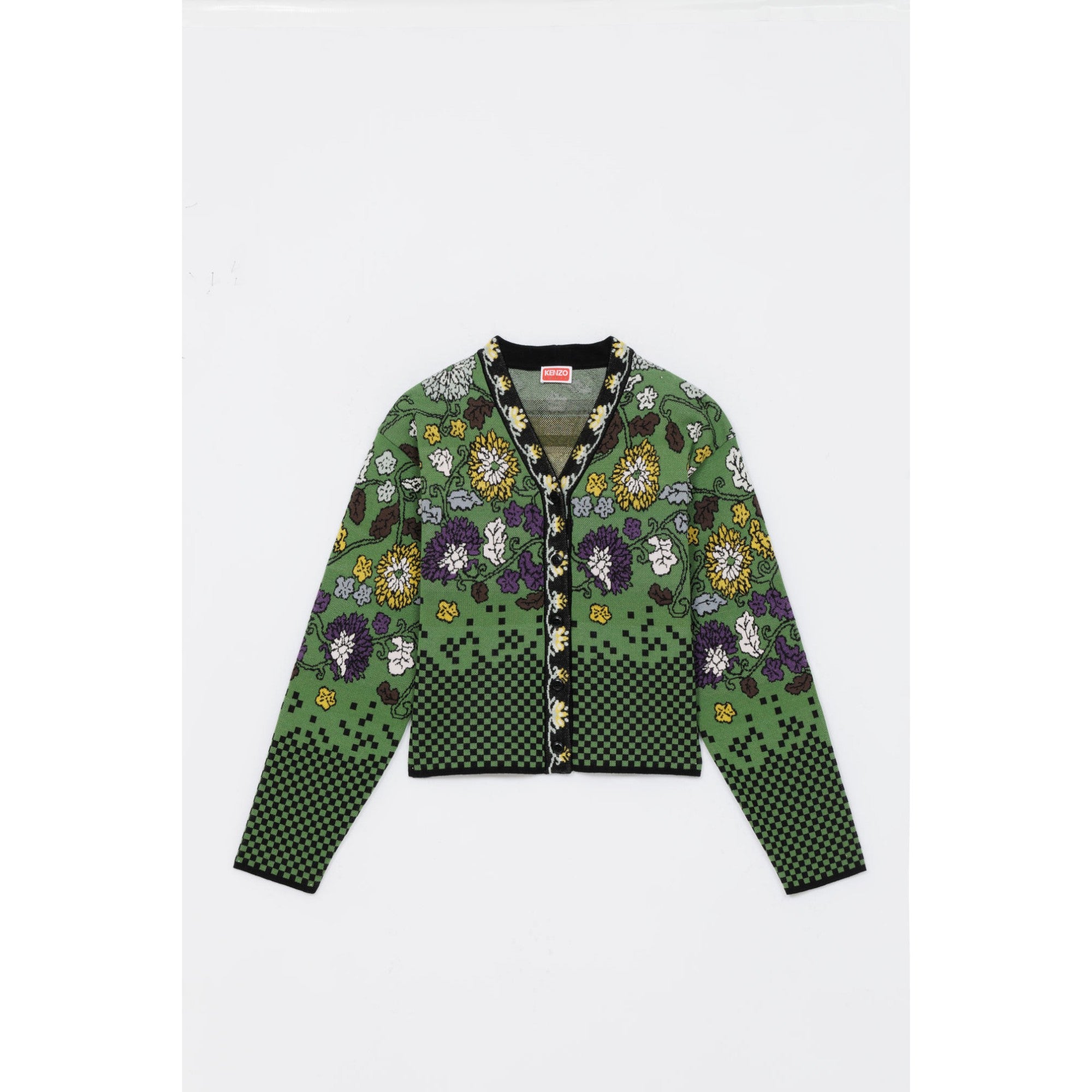 Women All Over Jacquard Cardigan - Grass Green
