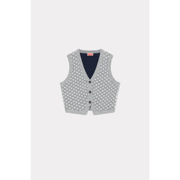 Women Fairisle Vest - Pale Grey