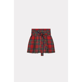 Women Checks Mini Skirt - Cherry