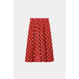 Women Kenzo Teddy Flower Midi Skirt - Cherry