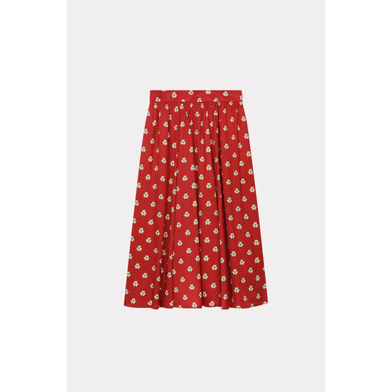 Women Kenzo Teddy Flower Midi Skirt - Cherry