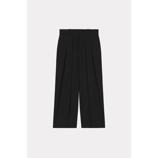 Women Solid Carrot Pants - Black