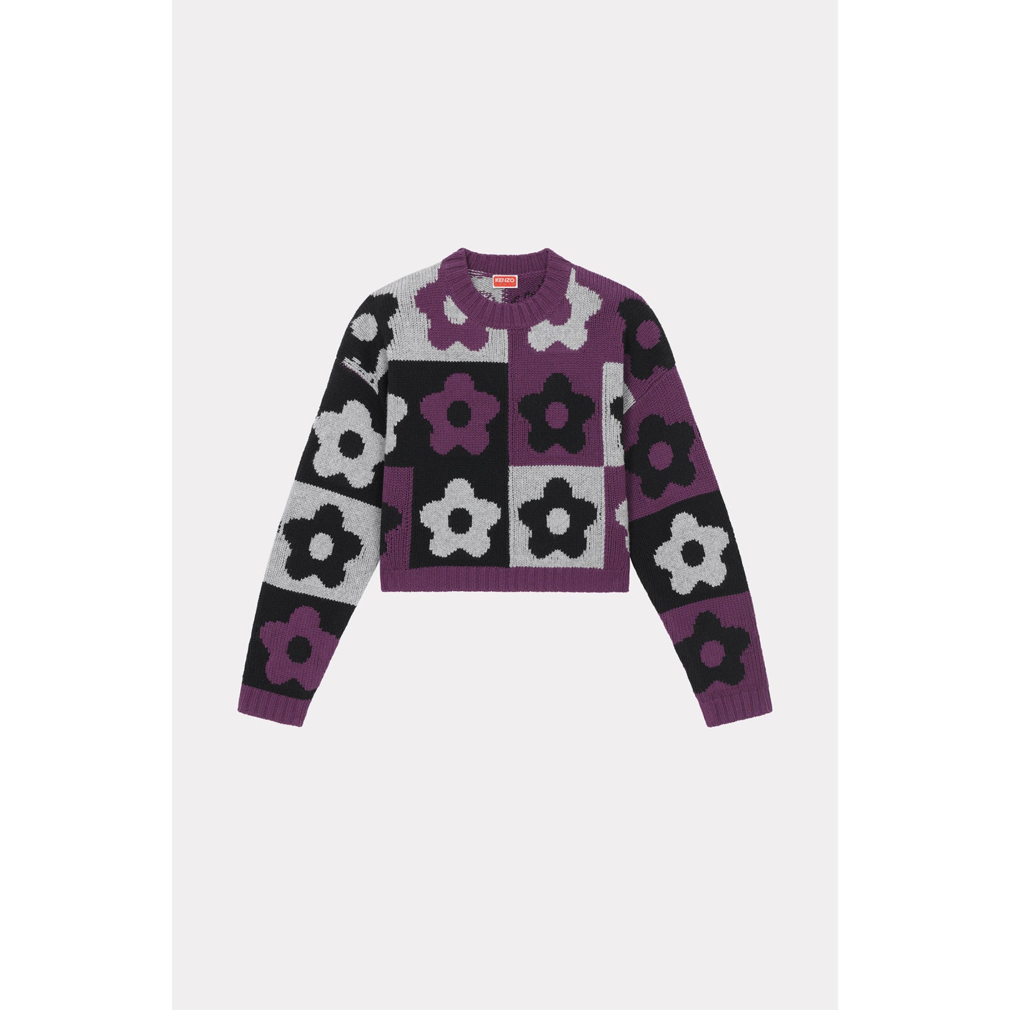 Women Cropped Bocy Jumper - Aubergine