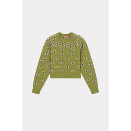 Women Popcorn Fairisle Jumper - Green
