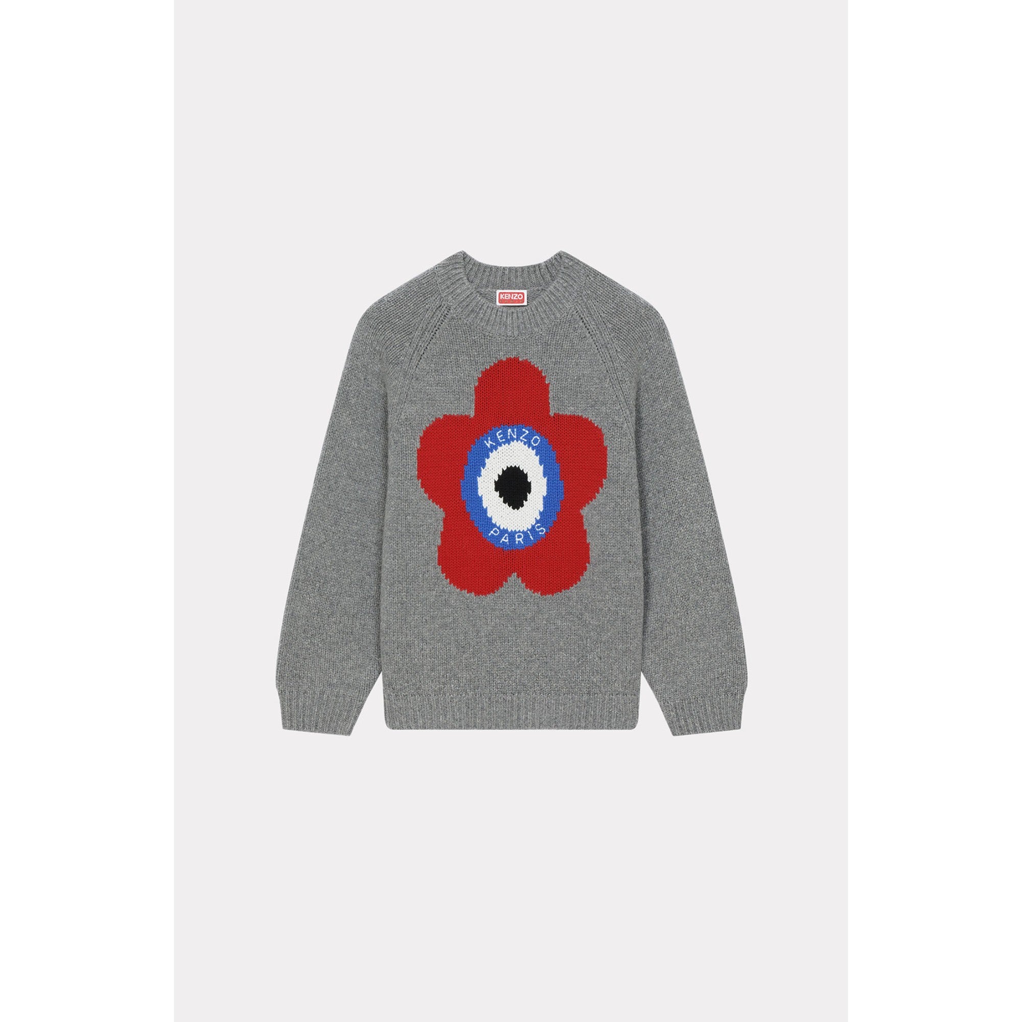 Women Kenzo Target Jumper - Pearl Grey